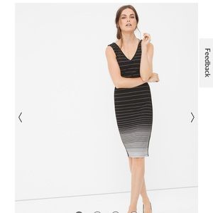 WHBM gradient stripe sheath dress, 00P